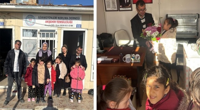 CUMHURİYET İLKOKULU ÖZEL EĞİTİM ÖĞRENCİLERİNDEN GÖRMEYENLERİ KORUMA DERNEĞİ'NE ZİYARET 