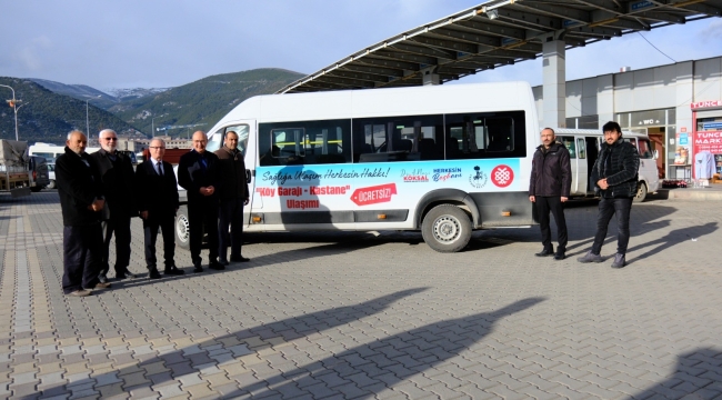 KÖY GARAJI – AKŞEHİR DEVLET HASTANESİ ÜCRETSİZ ULAŞIM SEFERLERİ BAŞLADI 