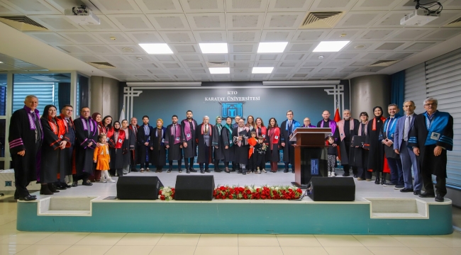 KTO KARATAY ÜNİVERSİTESİ'NDE AKADEMİK TEŞVİK ÖDÜL TÖRENİ VE CÜBBE GİYME PROGRAMI DÜZENLENDİ 