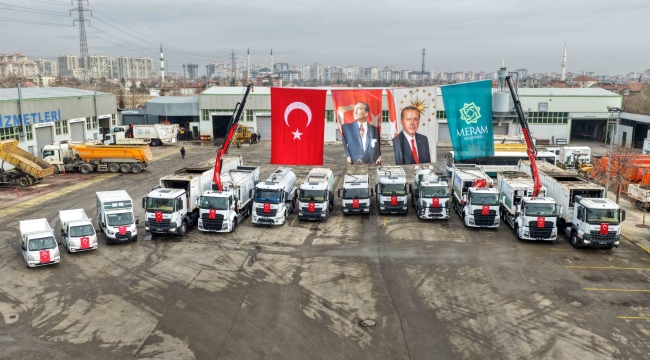 MERAM BELEDİYESİ ARAÇ FİLOSUNU GÜÇLENDİRMEYE DEVAM EDİYOR 