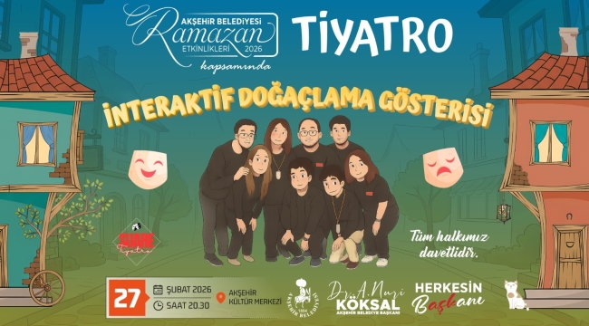 27-28 Şubat'ta Akşehir Kültür Merkezi'nde tiyatro dolu iki akşam 