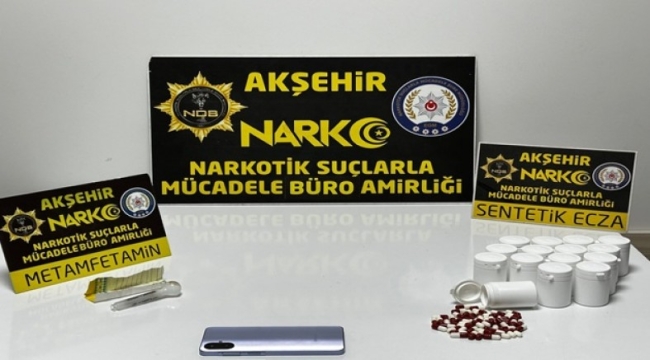 AKŞEHİR'DE UYUŞTURUCU OPERASYONUNDA 1 KİŞİ TUTUKLANDI