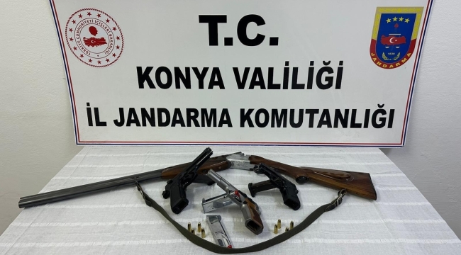 Konya'da Jandarma'dan Silah Operasyonu: Çok Sayıda Mühimmat Ele Geçirildi 