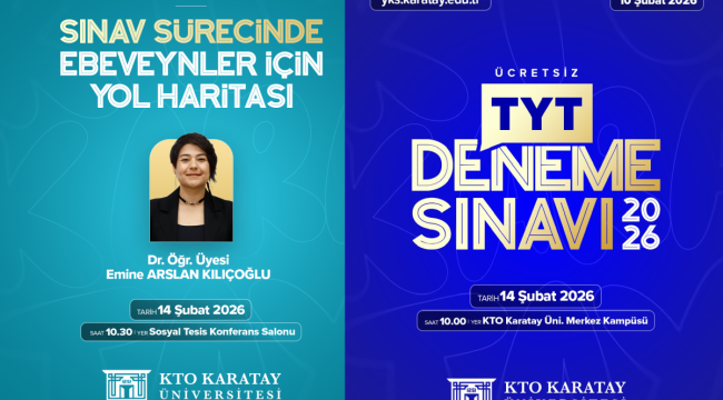 KTO KARATAY'DA ÜCRETSİZ VE ÖDÜLLÜ TYT DENEME SINAVI İÇİN BAŞVURULAR DEVAM EDİYOR 