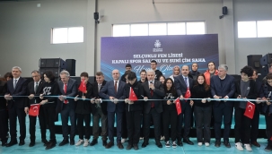 SELÇUKLU FEN LİSESİ KAPALI SPOR SALONU VE SUNİ ÇİM SAHA'NIN RESMİ AÇILIŞI GERÇEKLEŞTİRİLDİ 