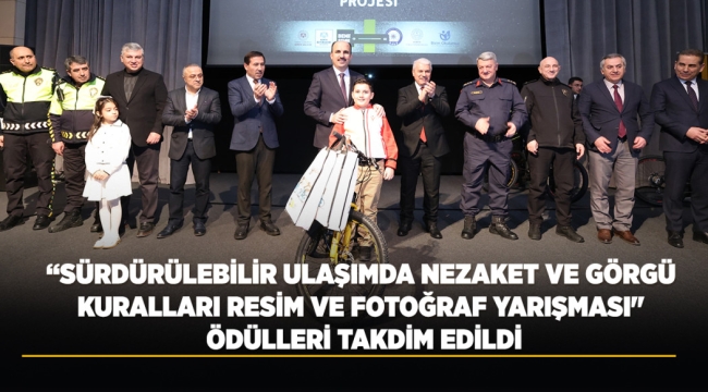 "SÜRDÜRÜLEBİLİR ULAŞIMDA NEZAKET VE GÖRGÜ KURALLARI RESİM VE FOTOĞRAF YARIŞMASI" ÖDÜLLERİ TAKDİM EDİLDİ 