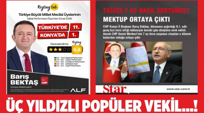ÜÇ YILDIZLI POPÜLER VEKİL ...! 