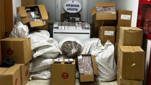 AKŞEHİR'DE 1,2 MİLYON LİRALIK KAÇAK TÜTÜN OPERASYONU