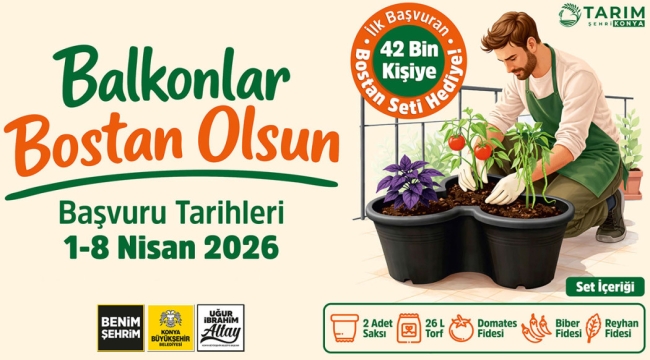 BAŞKAN ALTAY: "BALKONLAR BOSTAN OLSUN PROJESİ İLE 42 BİN KİŞİYE SEBZE YETİŞTİRME SETİ HEDİYE EDECEĞİZ" 