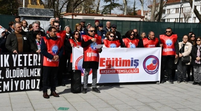 Eğitim-İş Akşehir "Bu Ülkede Okulda Yine Bir Öğretmen Öldürüldü! Artık Yeter!" 