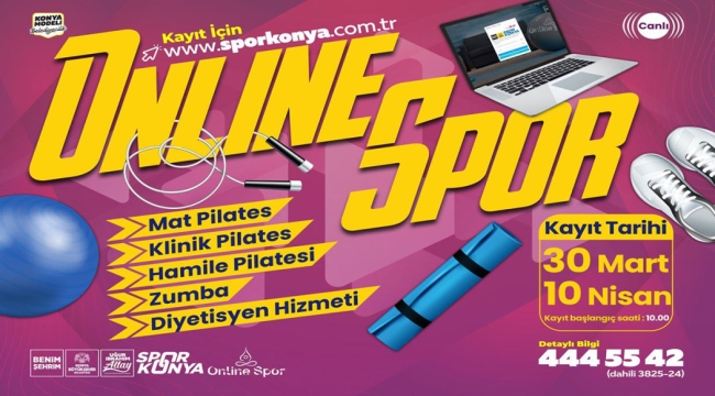 KADINLARA ÖZEL "ONLINE SPOR" KAYITLARI BAŞLADI 