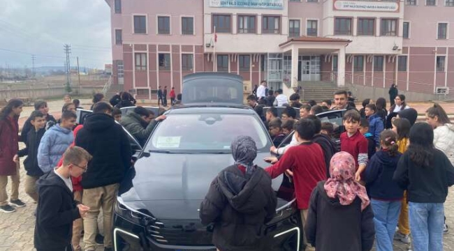 Konya Akören'de gurur günü! TOGG T10F yollara çıktı, çocuklara tanıtıldı 