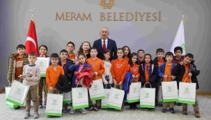 MERAM BELEDİYESİ MİNİK MİSAFİRLERİNİ AĞIRLADI 