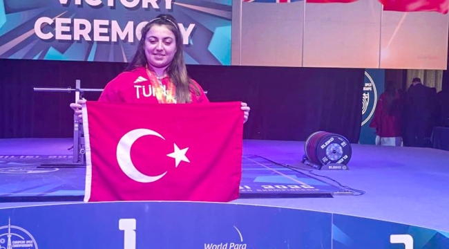 MERAM BELEDİYESPORLU SİBEL ÇAM'DAN AVRUPA'DA ÇİFTE ALTIN 