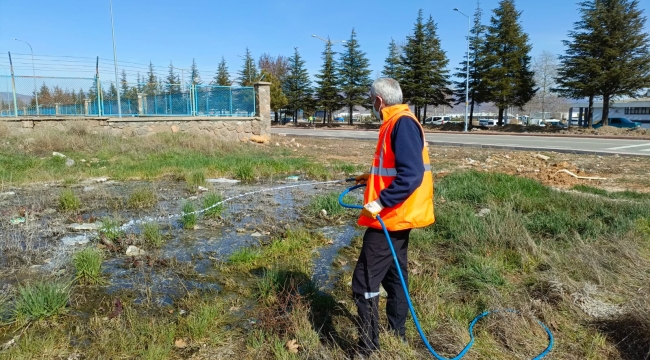 SEYDİŞEHİR BELEDİYESİNDEN LARVASİT İLAÇLAMA ÇALIŞMASI 