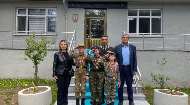 Hüseyin Tekiner İlkokulu'ndan Albay Hüseyin Şen'e makamında ziyaret