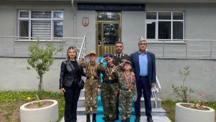 Hüseyin Tekiner İlkokulu'ndan Albay Hüseyin Şen'e makamında ziyaret