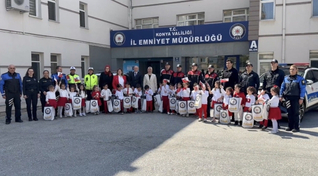 Konya İl Emniyet Müdürlüğü'nde Bayram Coşkusu: Geleceğin Kahramanları Ziyaretteydi! 