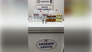 AKŞEHİR'DE KAÇAK ALKOL OPERASYONU: