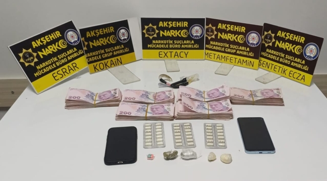 Akşehir'de Uyuşturucu Operasyonu 5 gözaltı 1 tutuklama 