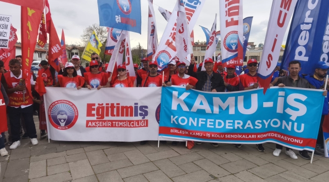 Eğitim-İş Akşehir'den 1 Mayıs Çıkartması: "Haklarımız İçin Meydanlardayız!" 