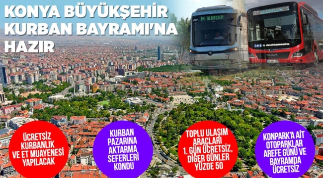 KONYA BÜYÜKŞEHİR KURBAN BAYRAMI'NA HAZIR