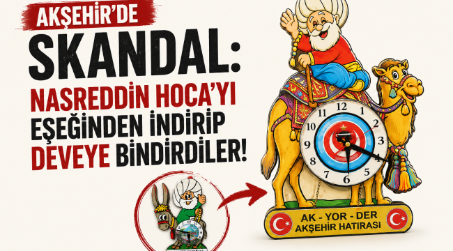 AKŞEHİR'DE SKANDAL: NASREDDİN HOCA'YI EŞEĞİNDEN İNDİRİP DEVEYE BİNDİRDİLER! 