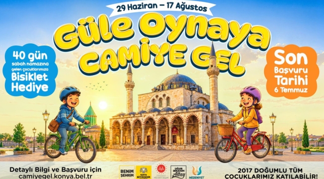 BAŞKAN ALTAY "GÜLE OYNAYA CAMİYE GEL" PROJESİNE BAŞVURULARIN BAŞLADIĞINI DUYURDU 