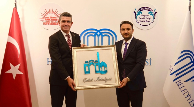 BAŞKAN MEŞE'DEN HAYMANA BELEDİYE BAŞKANI KOÇ'A ZİYARET 