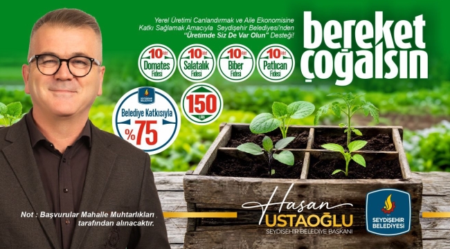 BELEDİYEDEN ÜRETİCİLERE FİDE DESTEĞİ 