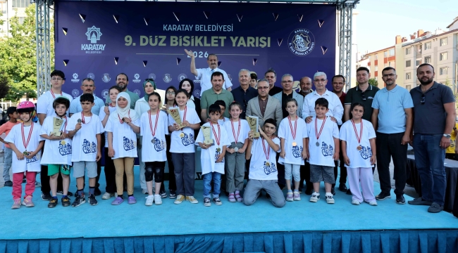 KARATAY'DA 9. DÜZ BİSİKLET YARIŞI BÜYÜK HEYECANA SAHNE OLDU 