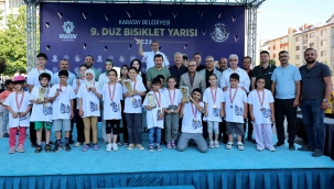 KARATAY'DA 9. DÜZ BİSİKLET YARIŞI BÜYÜK HEYECANA SAHNE OLDU 