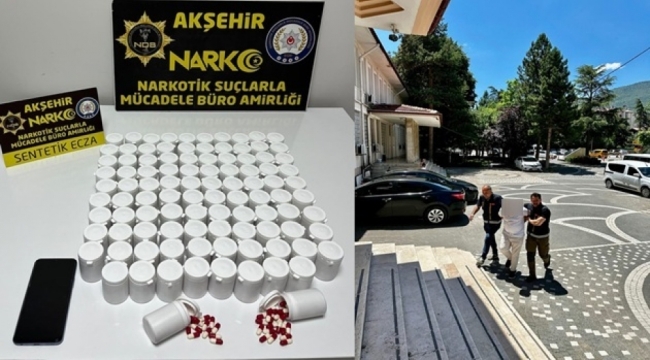 KONYA-AFYONKARAHİSAR YOLUNDA DENETİM: YOLCUNUN ÜZERİNDEN 5 BİN UYUŞTURUCU HAP ÇIKTI 