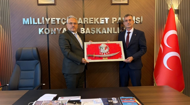 MHP AKŞEHİR'DEN KONYA İL BAŞKANI SEDAT GÖNCÜ’YE HAYIRLI OLSUN ZİYARETİ