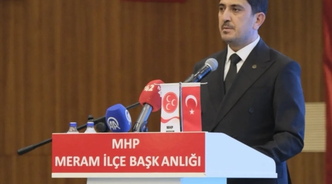 MHP MERAM'DA COŞKULU KONGRE: MAHMUT YAMAN GÜVEN TAZELEDİ 