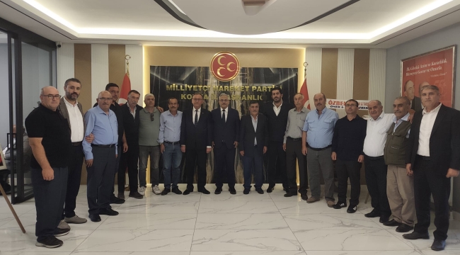 MHP YUNAK'DAN İL BAŞKANI SEDAT GÖNCÜ'YE HAYIRLI OLSUN ZİYARETİ 