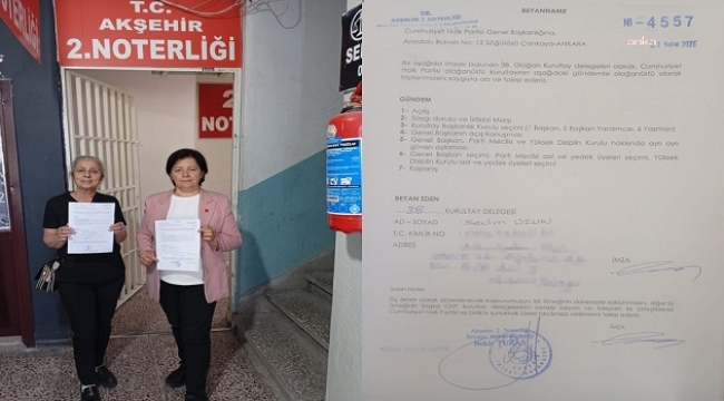 OLAĞANÜSTÜ KURULTAY İÇİN İLK İMZA AKŞEHİR'DEN GELDİ 