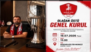 1922 AKŞEHİRSPOR'DAN OLAĞANÜSTÜ GENEL KURUL ÇAĞRISI 