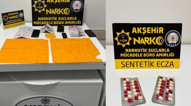 AKŞEHİR'DE UYUŞTURUCU OPERASYONU: 6 GÖZALTI, 4 TUTUKLAMA 