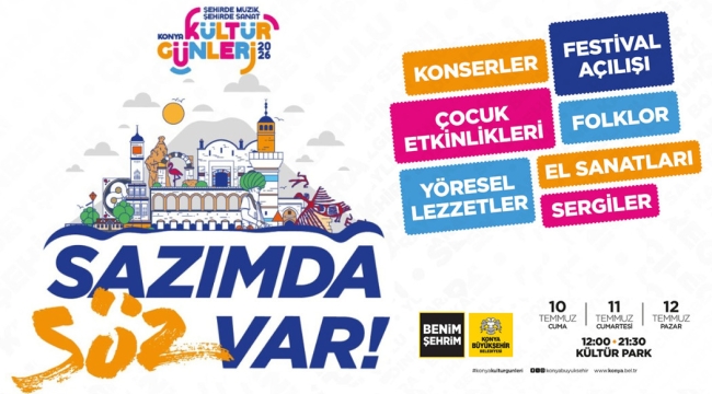 BAŞKAN ALTAY TÜM KONYALILARI 10-12 TEMMUZ ARASI "KONYA KÜLTÜR GÜNLERİ"NE DAVET ETTİ 