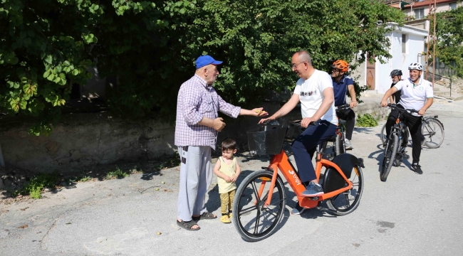 BAŞKAN KAVUŞ, MERAM GEZİ ROTASI'NI BİSİKLETLE GEZDİ 