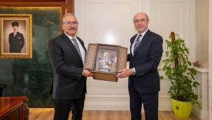 BAŞKAN PEKYATIRMACI'DAN KAYMAKAM CANDAN'A HAYIRLI OLSUN ZİYARETİ 