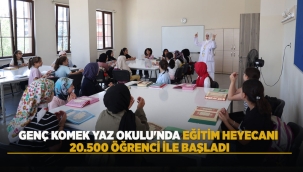 GENÇ KOMEK YAZ OKULU'NDA EĞİTİM HEYECANI 20.500 ÖĞRENCİ İLE BAŞLADI
