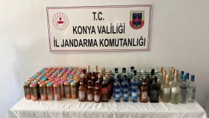 Konya'da Kaçak İçki Operasyonu: Çok Sayıda Şişe Ele Geçirildi 