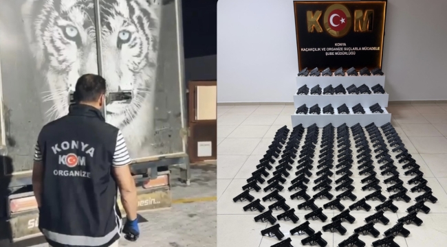 Konya'da Silah Kaçakçılarına Darbe: Kamyonetten Cephanelik Çıktı! 