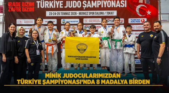 MİNİK JUDOCULARIMIZDAN TÜRKİYE ŞAMPİYONASI'NDA 8 MADALYA BİRDEN 